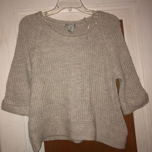 Cropped Cream Sweater